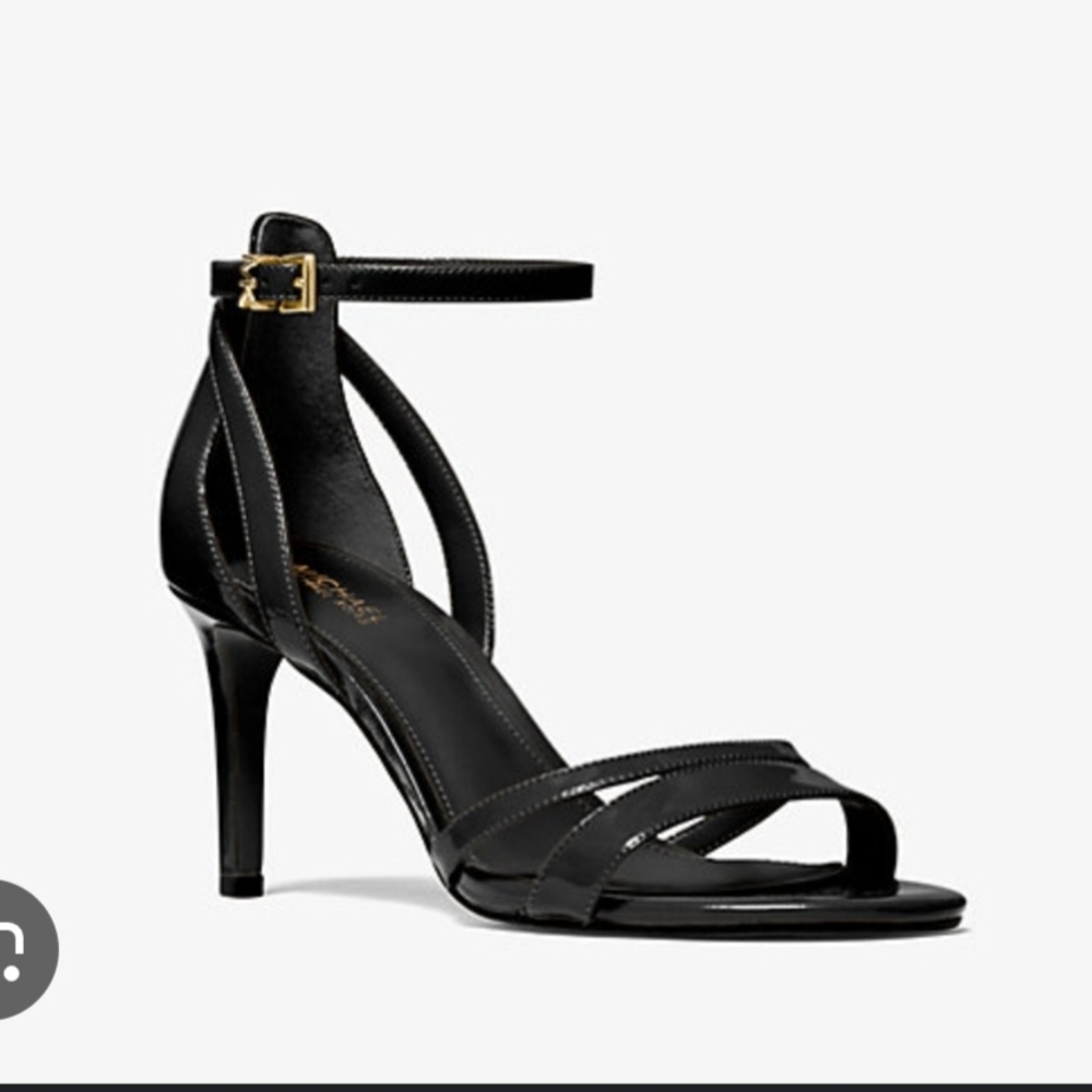 Michael Kors Black Strappy Heels Worn Only Once Still Have Box